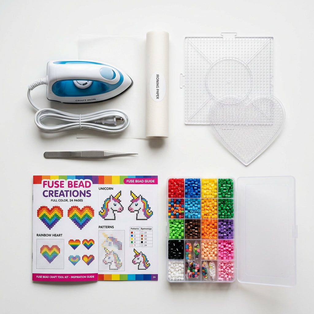 Fuse Bead Tool Kit - iron, tweezers, pegboards
